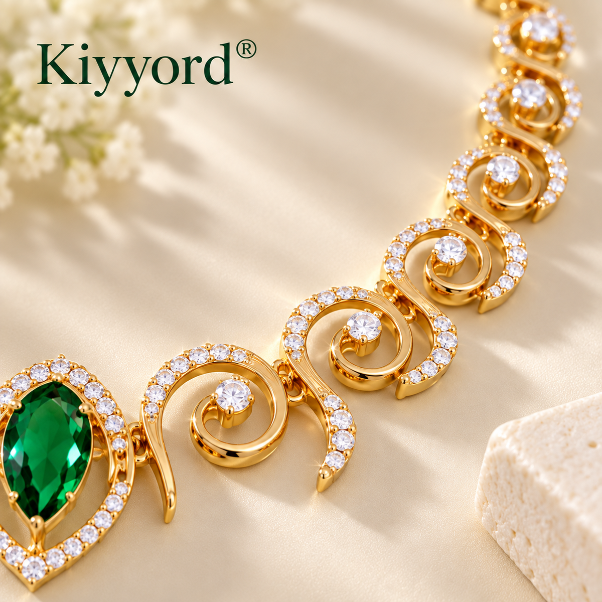 Kiyyord® Emerald Elegance Necklace