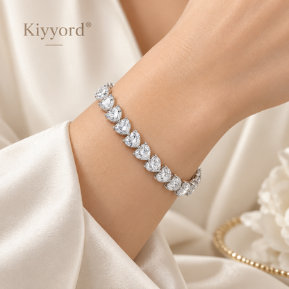 Kiyyord® Crystal Heartline Tennis Bracelet