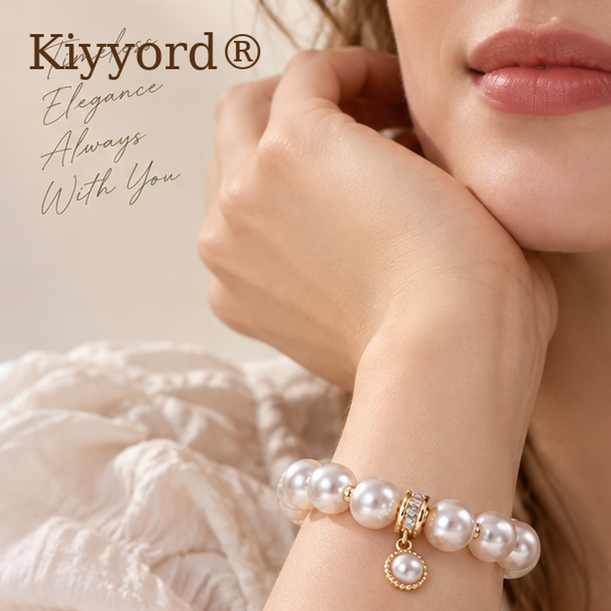 Kiyyord® Timeless Pearl Charm Bracelet
