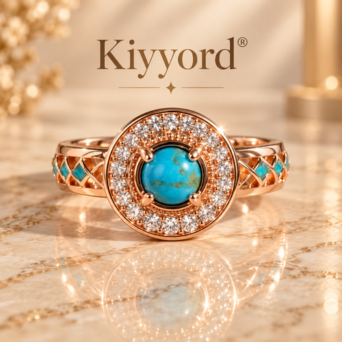 Kiyyord® Turquoise Halo Ring