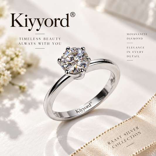 Kiyyord® Classic Moissanite Solitaire Ring