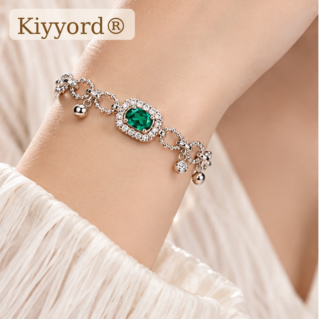 Kiyyord® Emerald Charm Bracelet