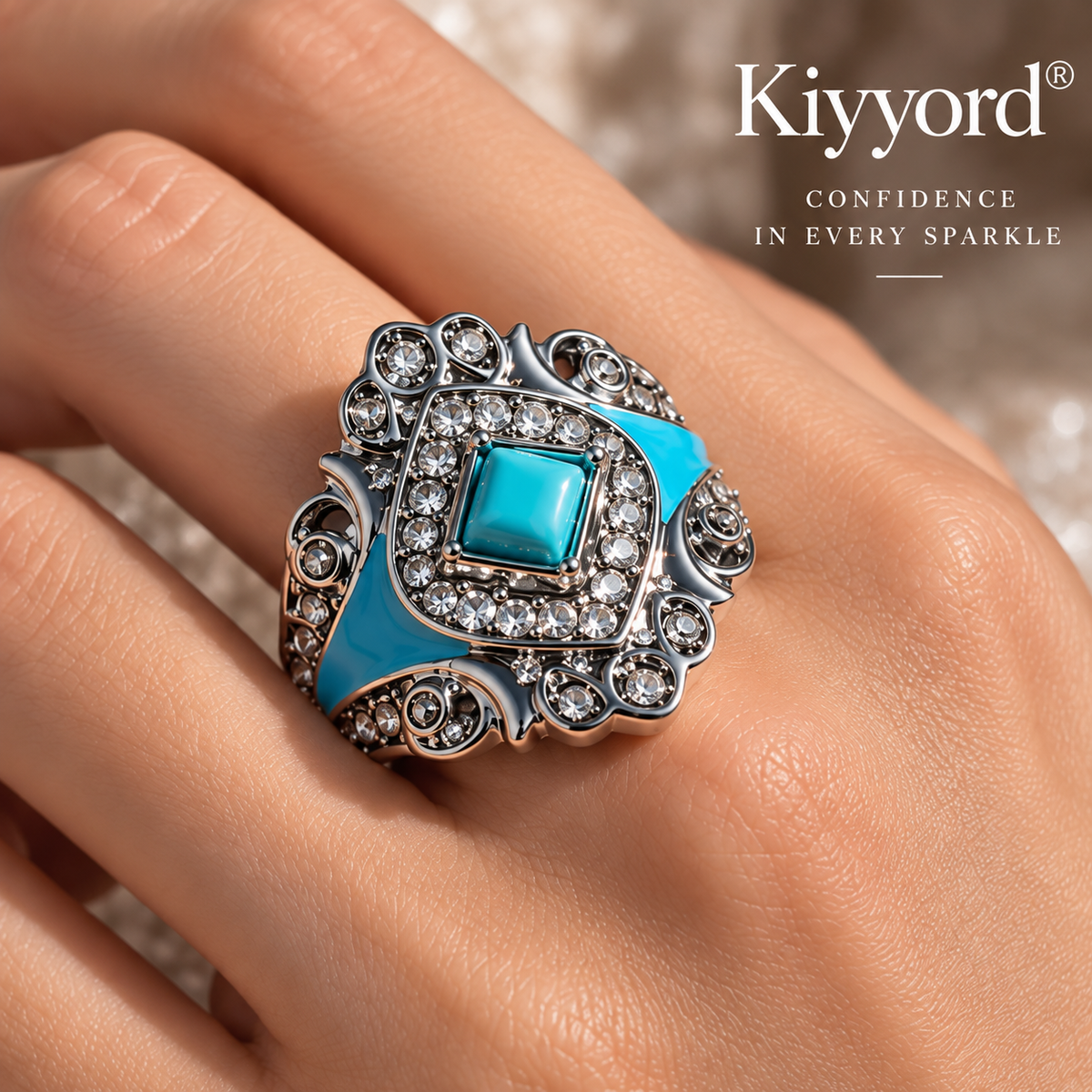 Kiyyord® Turquoise Statement Ring