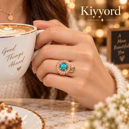 Kiyyord® Turquoise Halo Ring