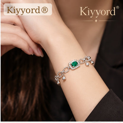 Kiyyord® Emerald Charm Bracelet