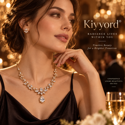 Kiyyord® Radiant Vine Crystal Drop Necklace