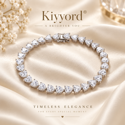 Kiyyord® Crystal Heartline Tennis Bracelet