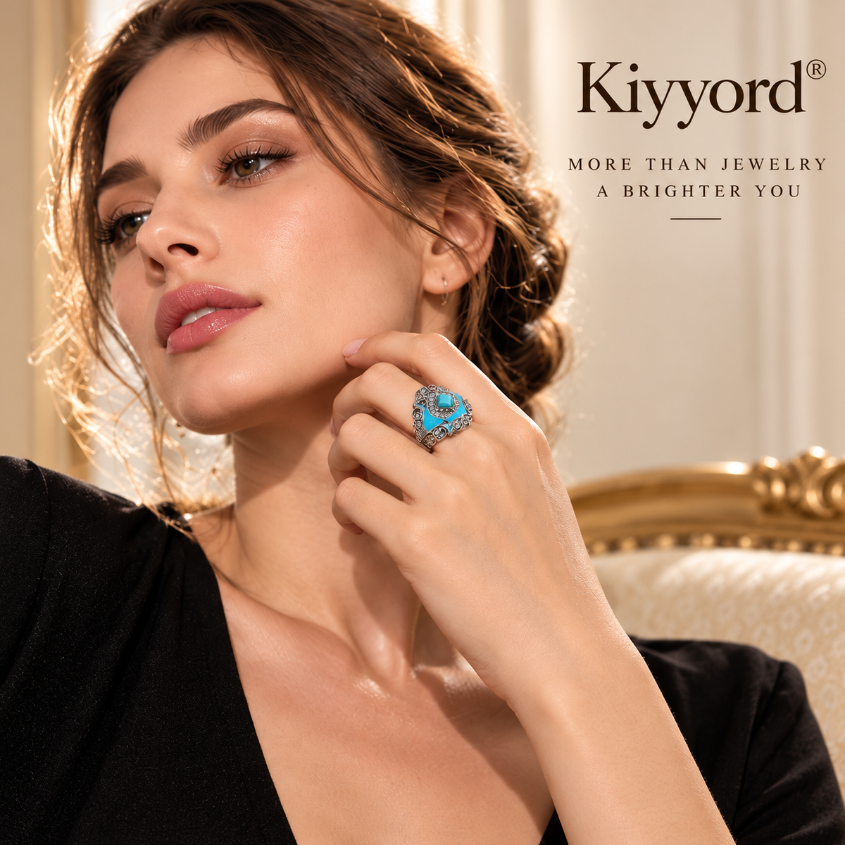Kiyyord® Turquoise Statement Ring
