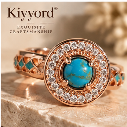 Kiyyord® Turquoise Halo Ring