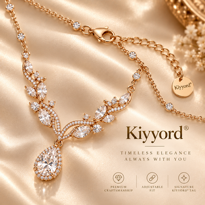Kiyyord® Radiant Vine Crystal Drop Necklace