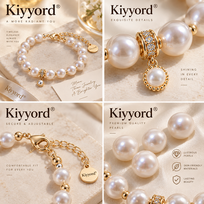 Kiyyord® Timeless Pearl Charm Bracelet