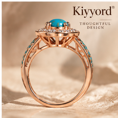Kiyyord® Turquoise Halo Ring